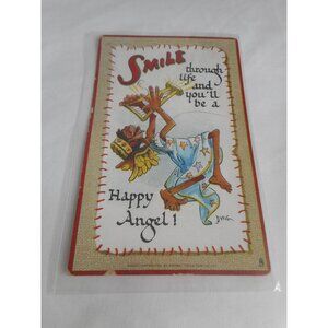 Vintage Tuck's Postcard Angel 1900s unposted Smile